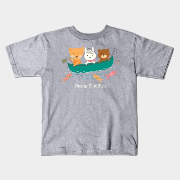 Camp Doodles Kids T-Shirt by tfinn